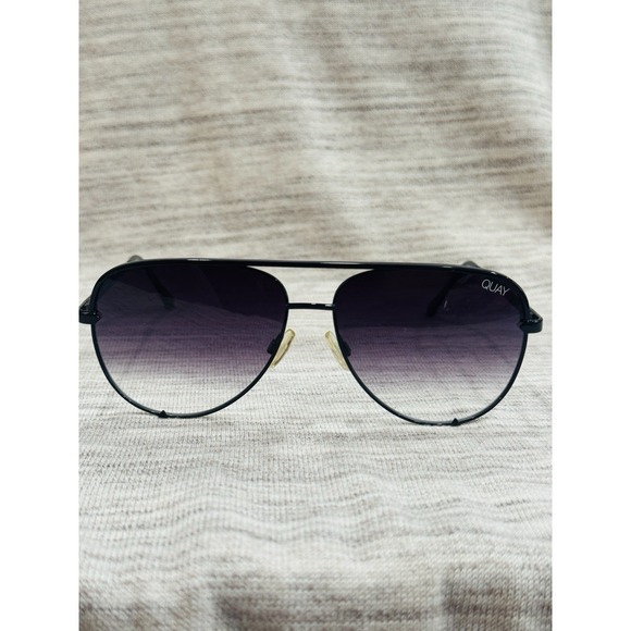 QUAY x DESI High Key Mini Sunglasses Black Purple Gradient Lens main image 6